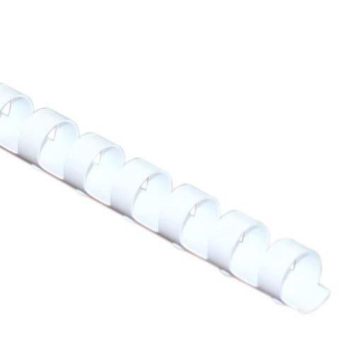 Klipko Spirale PVC 6 mm, bele, 100 kos