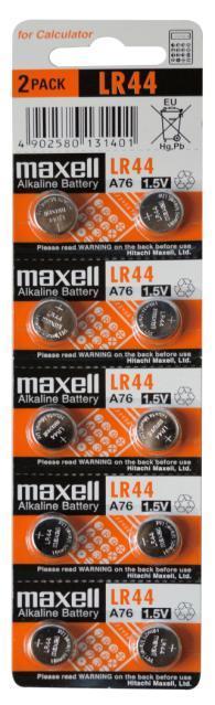 Maxell Baterija LR44, 2 kom