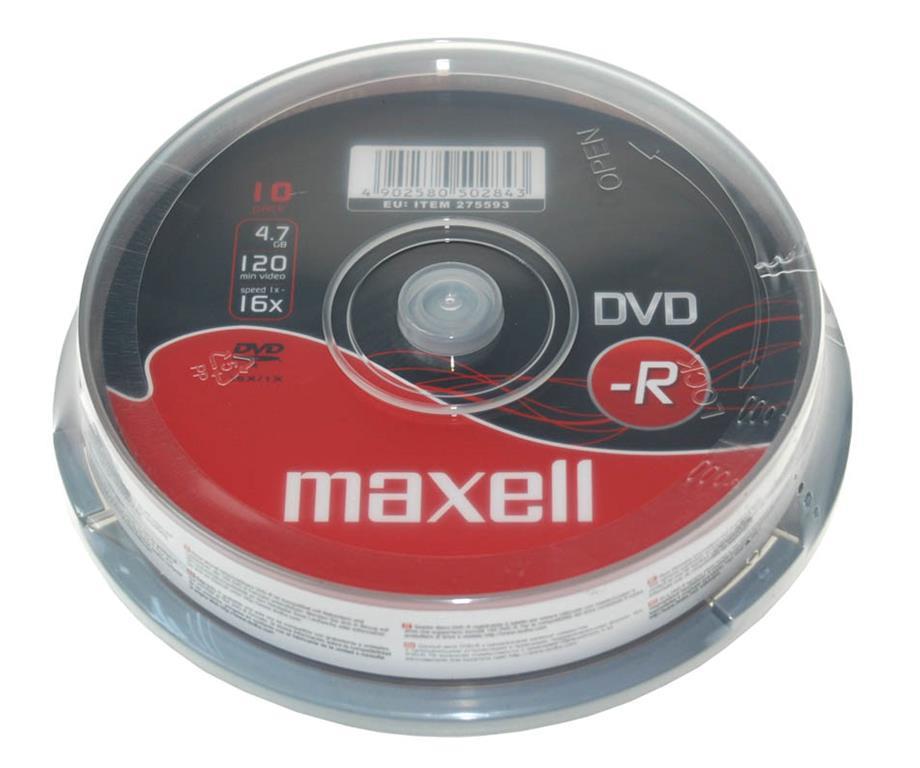 Maxell DVD-R 4,7GB 16X 10 na vretenu*