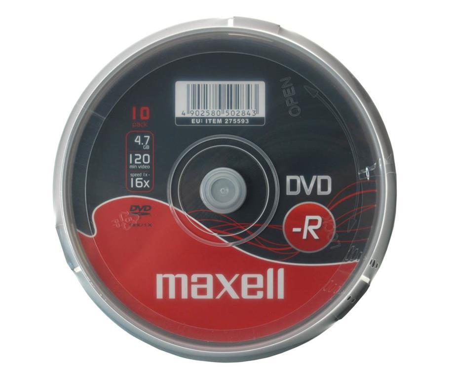 Maxell DVD-R 4,7GB 16X 10 na vretenu*