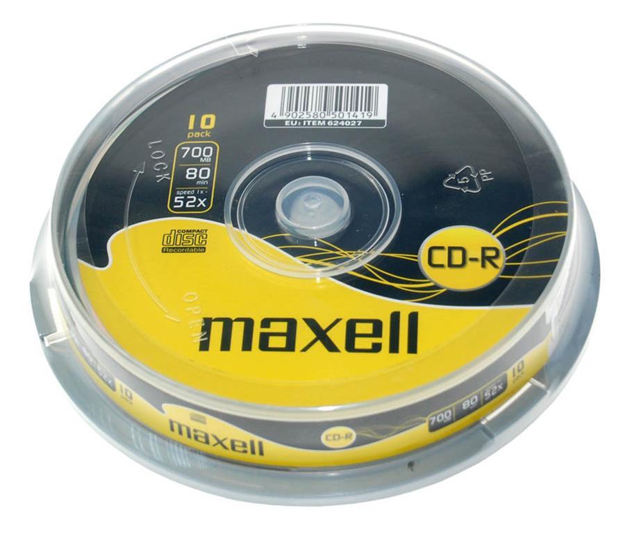 Maxell CD-R 700MB XL 52X 10 na vretenu