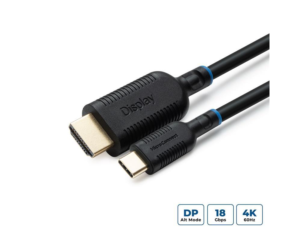 MicroConnect Kabel USB C-HDMI 2.0, 1m