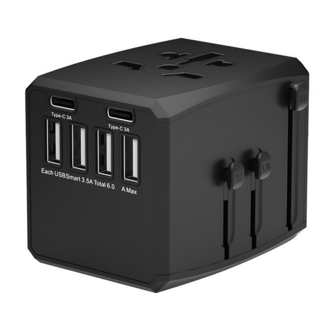 MicroConnect Putni punjač, 4x USB-A, 2x USB-C