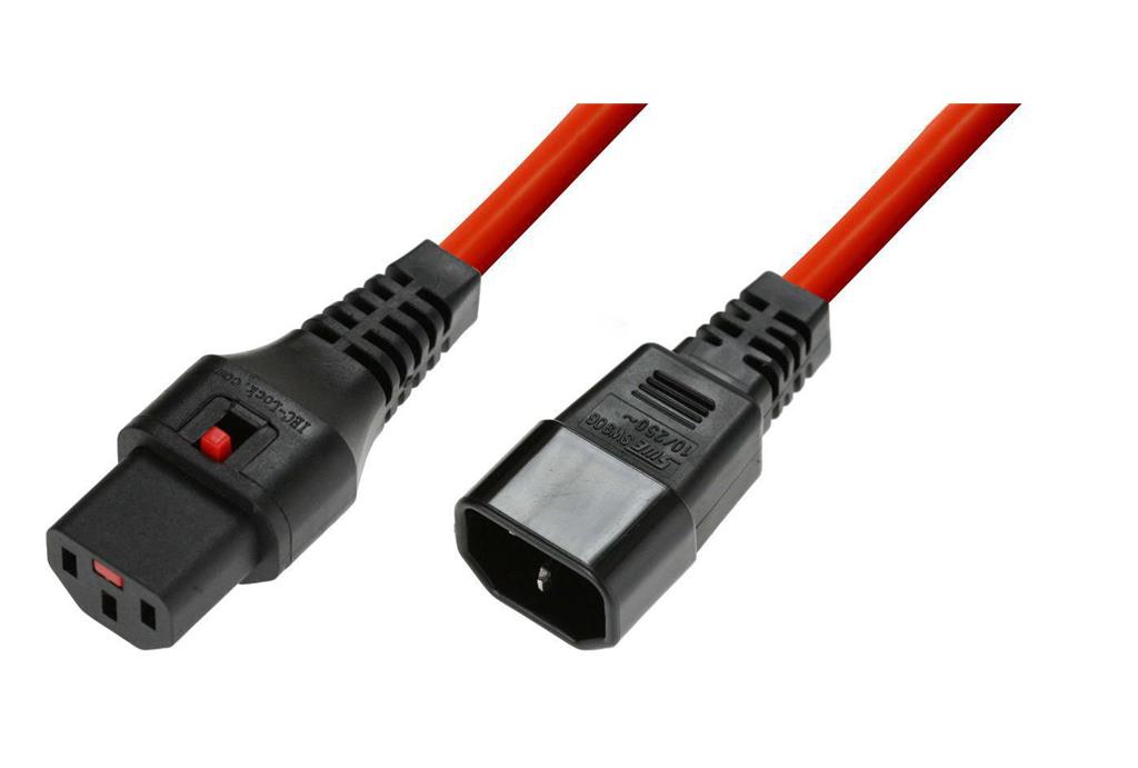 MicroConnect Kabel napajalni C13 IEC Lock - C14 2,5m