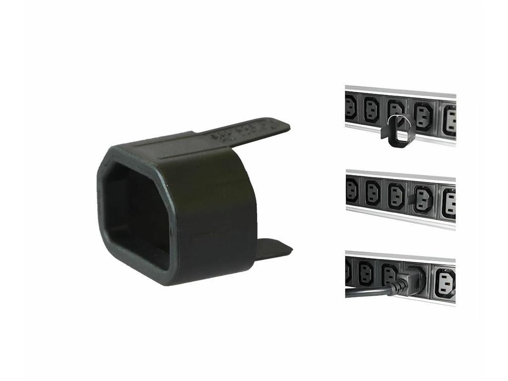 MicroConnect Sponka za C14 kabel, črn
