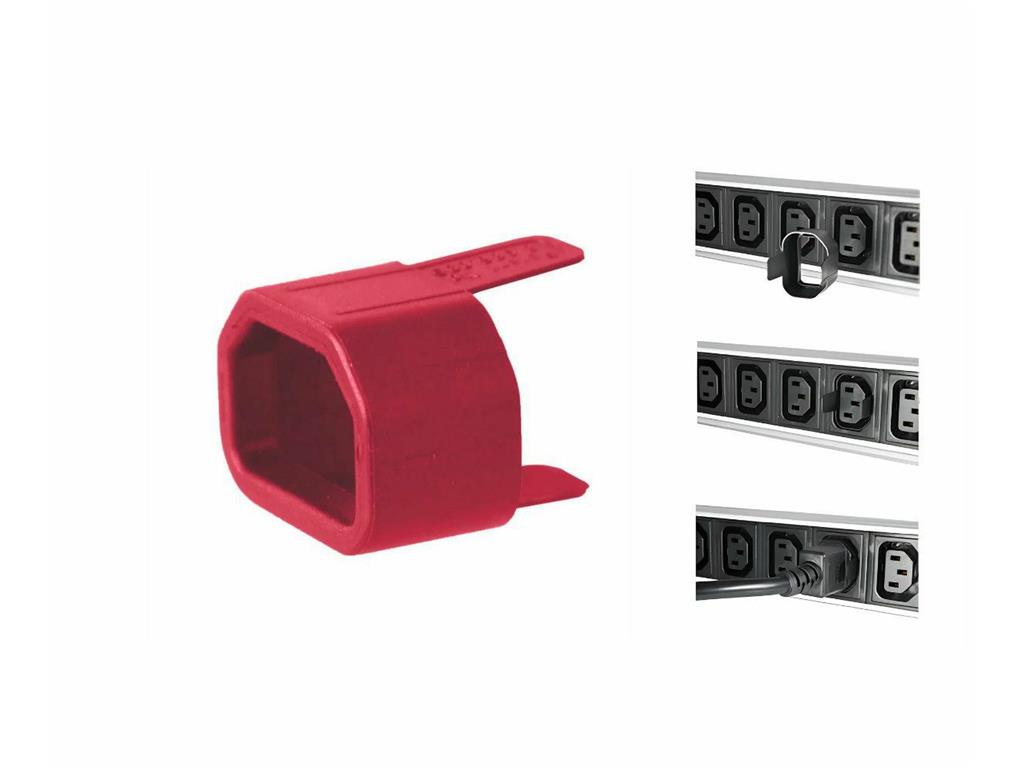 MicroConnect Sponka za C14 kabel, rdeč