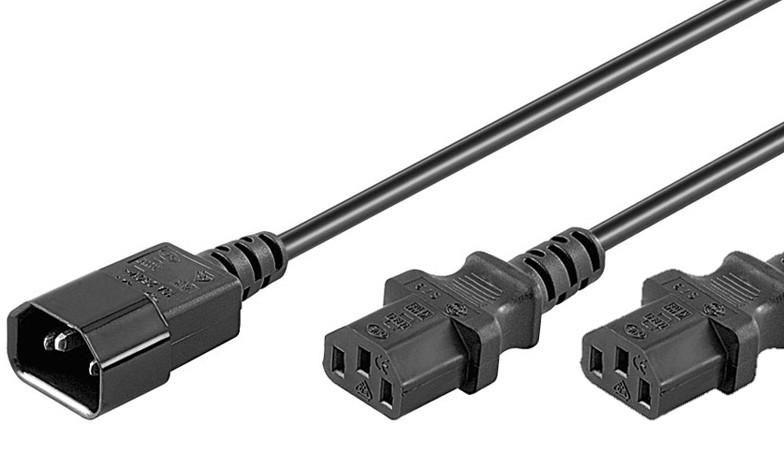 MicroConnect Kabel napajalni C13x2 - C14 1,2m