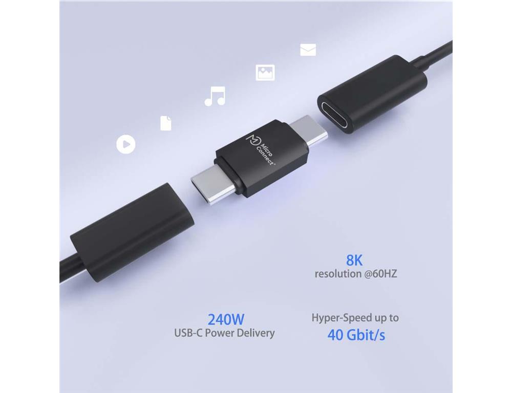 MicroConnect Adapter USB4 Gen 3x2 USB-C, 40Gbps, 240W