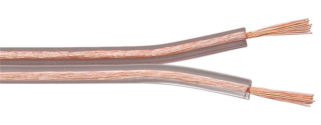 MicroConnect Zvočniški kabel, 100m, 2x0,75mm, prozor.