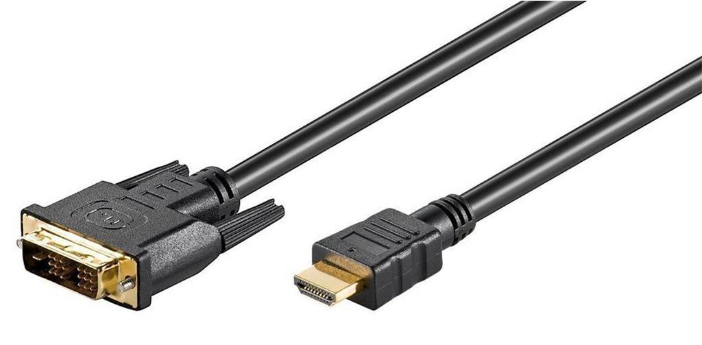 MicroConnect Kabel HDMI 19 - DVI-D 18+1 0,5m M-M
