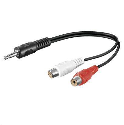MicroConnect Avdio adapter kabel, 0,2 meter