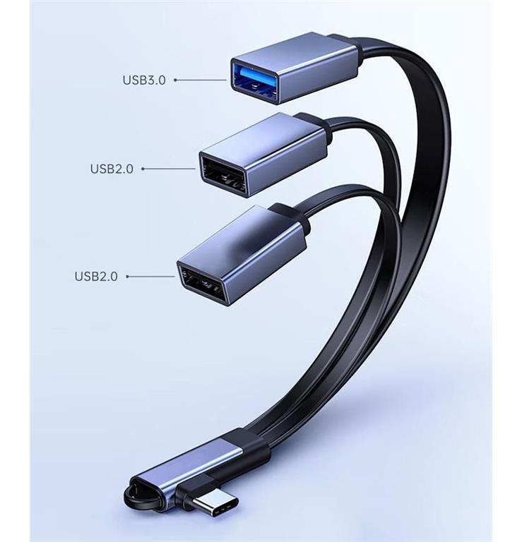 MicroConnect USB-C adapter na 3x USB-A