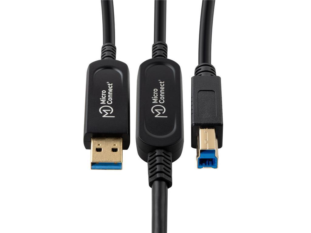 MicroConnect Optični kabel USB A-B 3.0, 15m