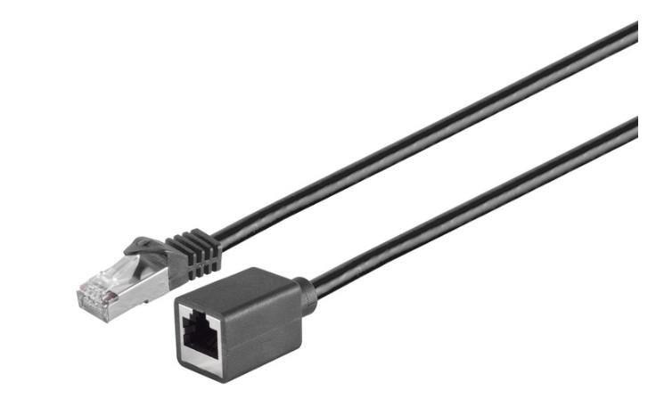 MicroConnect Podaljševalni kabel CAT6 F/UTP 1m črn