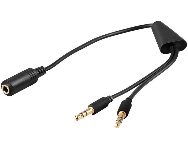 MicroConnect Avdio minijack adapter kabel