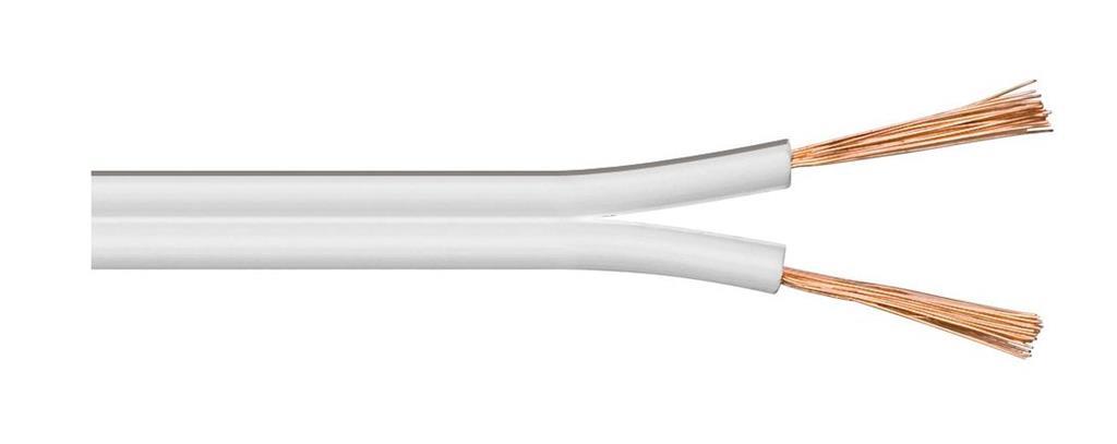 MicroConnect Zvočnični kabel, 100m, 2x2,5mm, bel