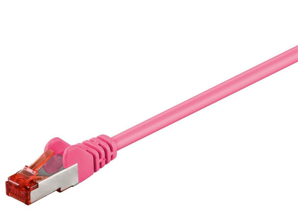 MicroConnect CAT6 F/UTP mrežni kabel 0.25m, roza