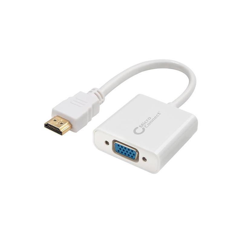 MicroConnect Adapter HDMI - VGA M/F, Bijeli