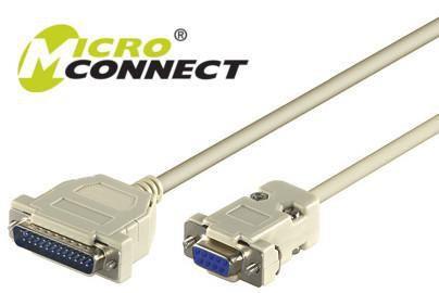 MicroConnect Serijski kabel DB9-DB25 3M F/M
