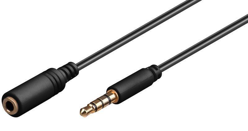 MicroConnect 3.5mm minijack tanak produžni kabel,
