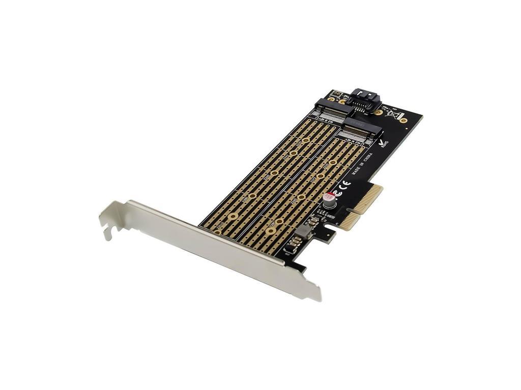 MicroConnect PCIe x4 M.2 ključ NVMe SSD adapter