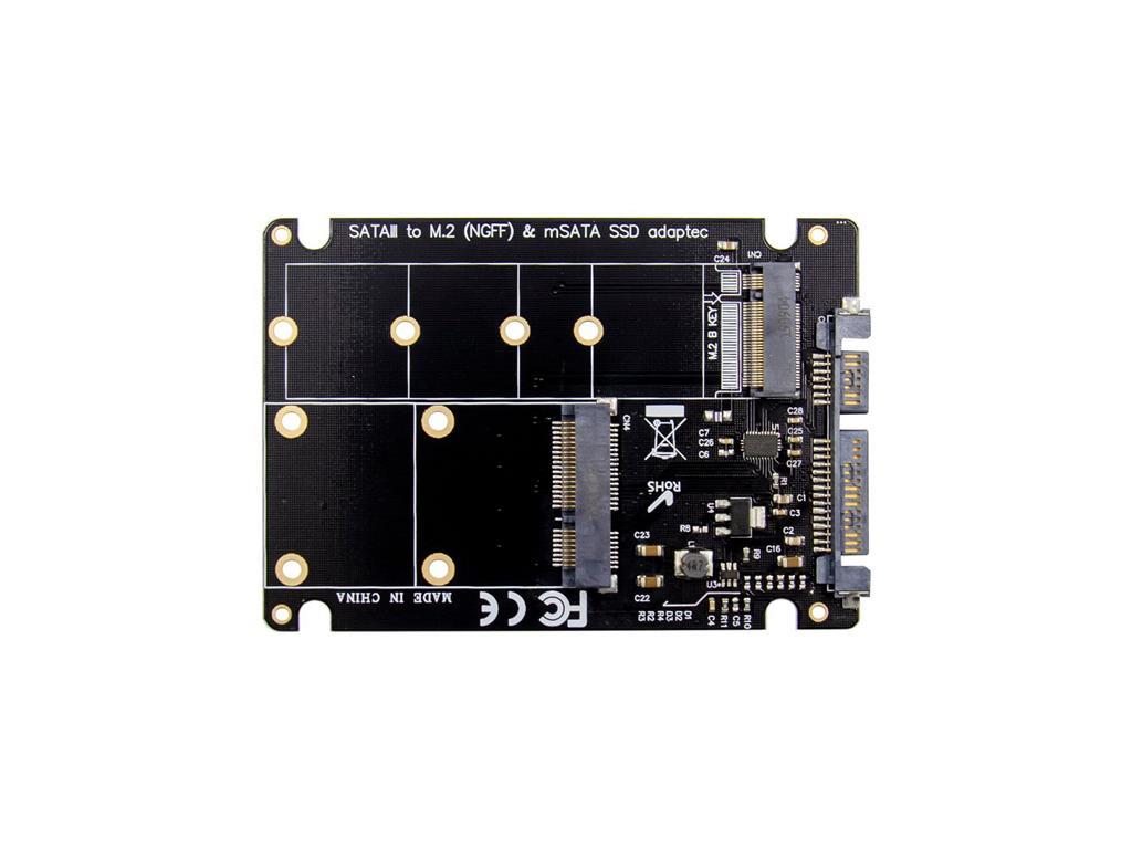 MicroConnect 2.5"" SATA na M.2 mSATA adapter