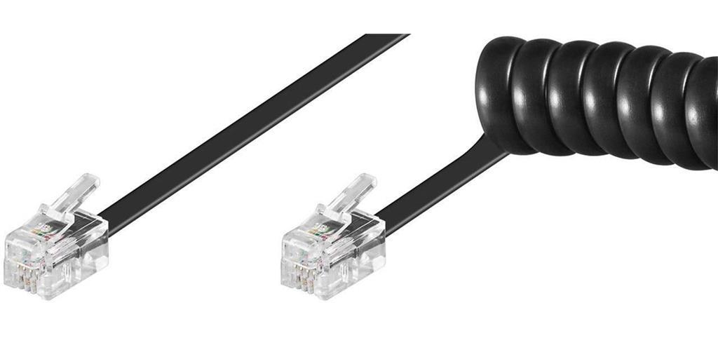 MicroConnect Kabel RJ10-RJ10 2m M/M Črn