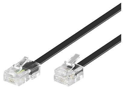 MicroConnect Kabel RJ11-RJ45 1M M/M Črn