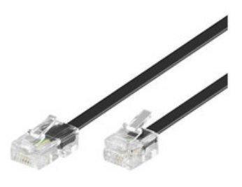 MicroConnect RJ11-RJ45 6m M/M Crna 6P/4C-8P/4C
