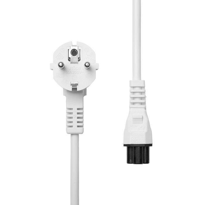 MicroConnect Schuko kutni kabel - C5, 3m, bijeli
