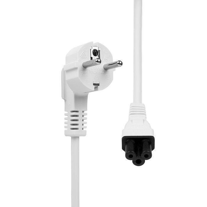 MicroConnect Schuko kutni kabel - C5, 3m, bijeli