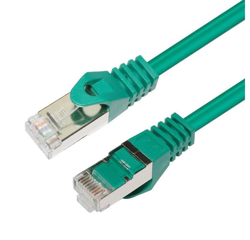 MicroConnect CAT7 S/FTP Omrežni Kabel 0,5m, Zelen