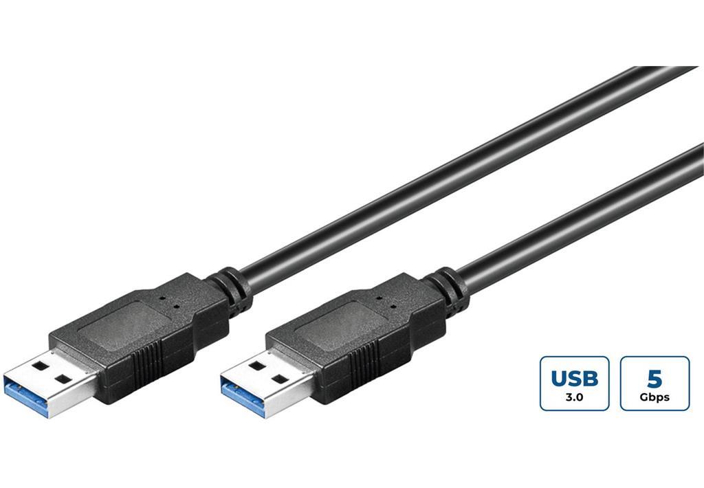 MicroConnect Kabel USB 3.2 Gen 1 A-A 1m M-M, Črn