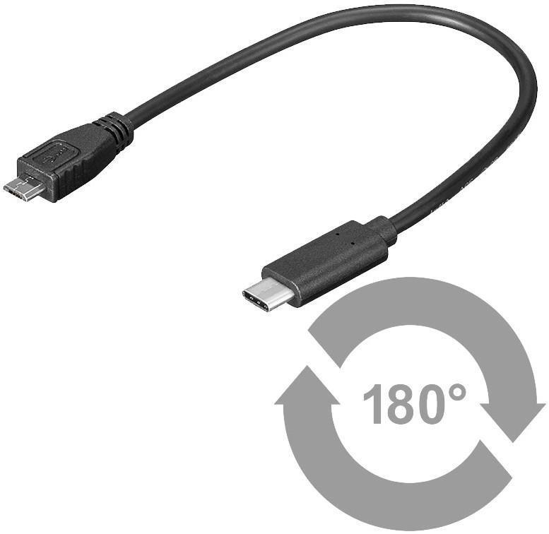MicroConnect Kabel USB-C - USB2.0 Micro B 0.2m