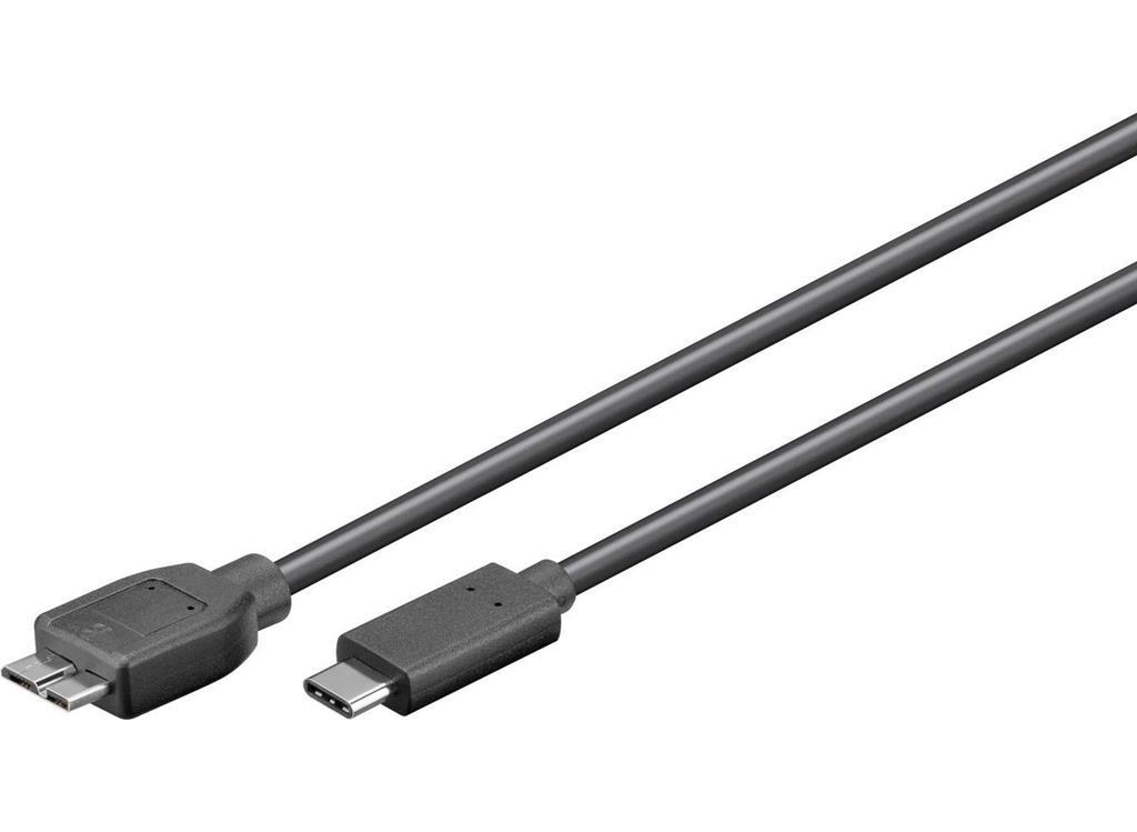 MicroConnect Kabel USB-C - USB 3.2 Gen 1 Micro B 0,6m
