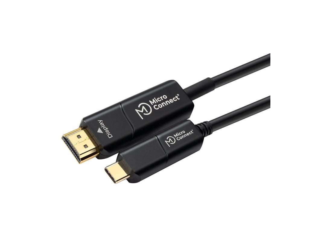MicroConnect Premium USB-C HDMI fiber cable 20m