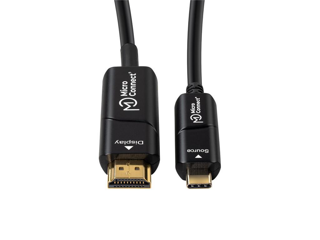 MicroConnect Premium USB-C HDMI fiber cable 20m