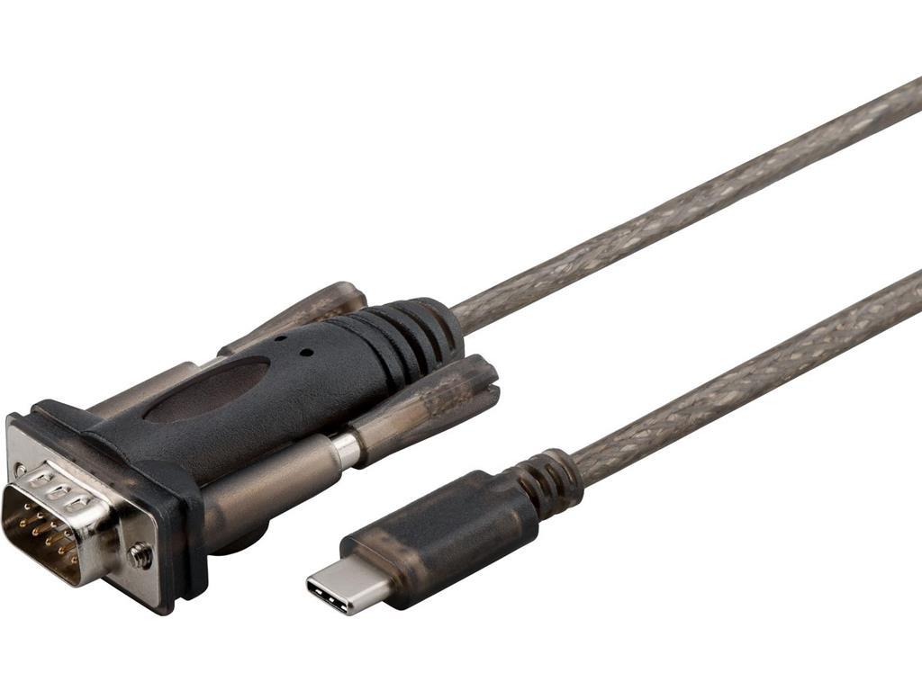 MicroConnect USB - C - serijski DB9 1m M-M