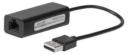 MicroConnect USB2.0 - Ethernet, Črn