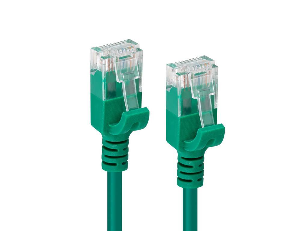 MicroConnect Kabel U/UTP CAT6A tanek 7.5M Zelen