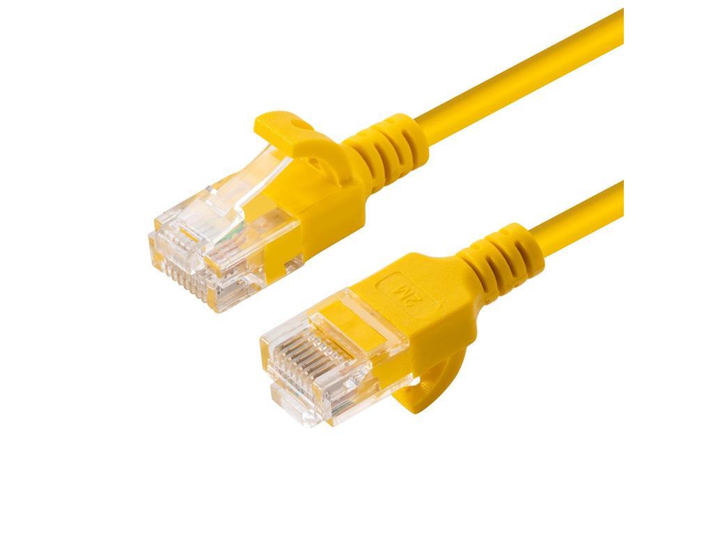 MicroConnect U/UTP CAT6A Slim 0.5M žuti