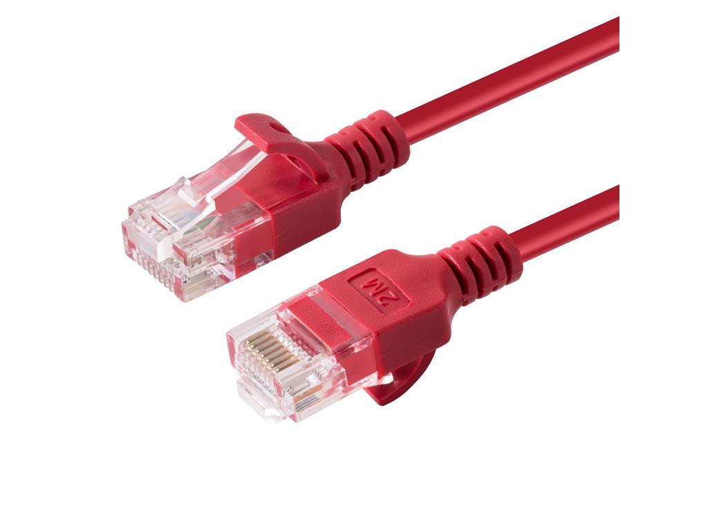 MicroConnect CAT6a U/UTP SLIM kabel 10m, crveni