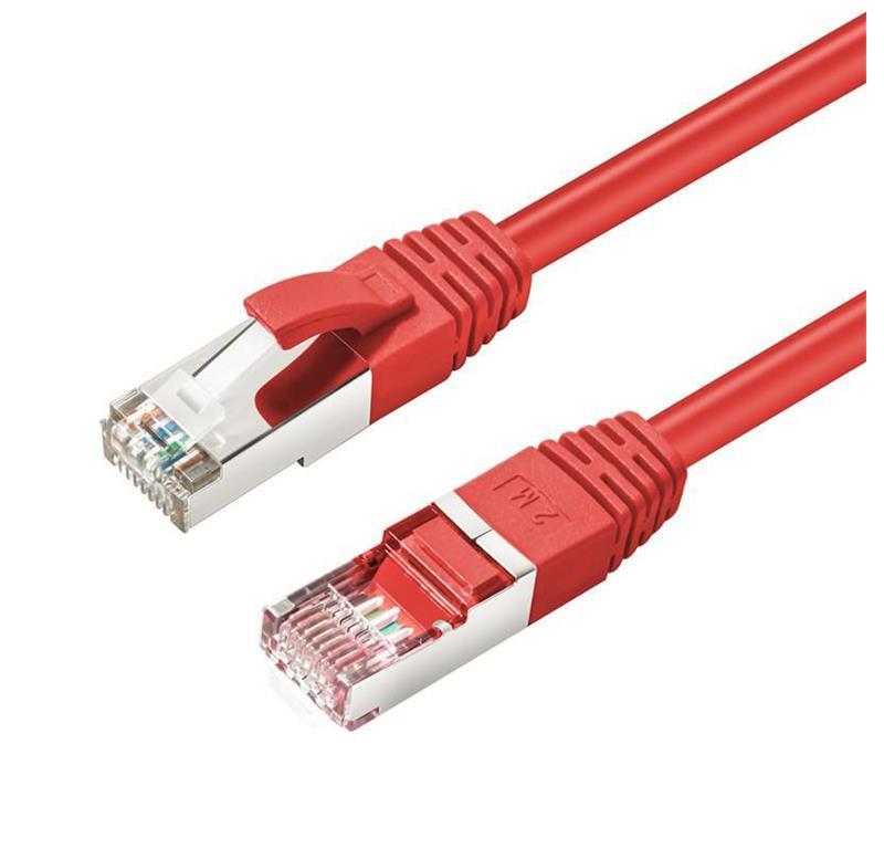 MicroConnect CAT6A S/FTP 10m crvena LSZH
