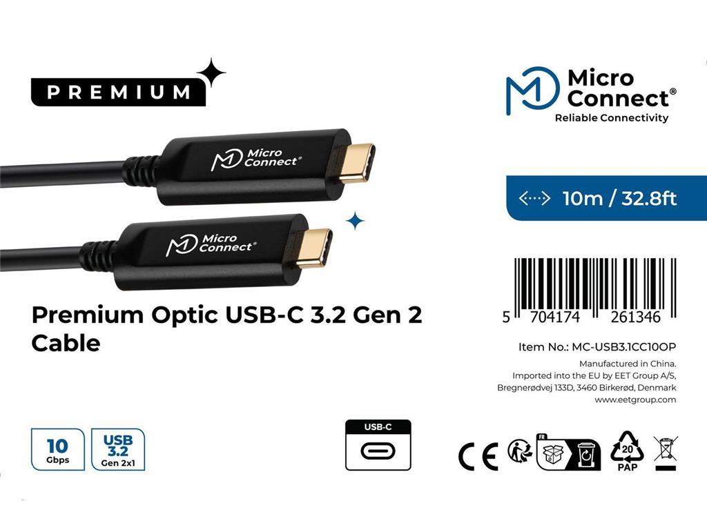 MicroConnect Premium optički USB-C 3.2 Gen 2 kabel