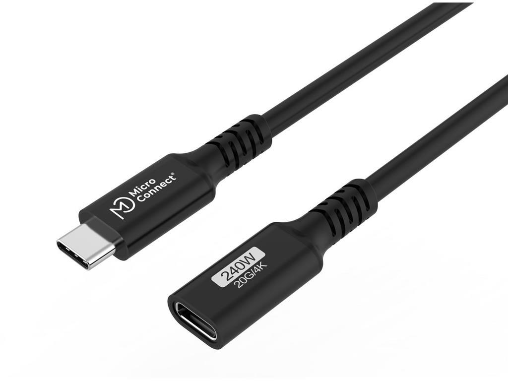 MicroConnect Premium USB-C produžni kabel 2m 20Gbps,