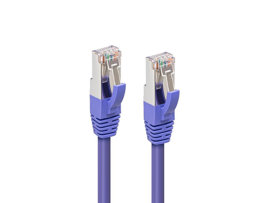MicroConnect CAT6A S/FTP 0.5m ljubičasti LSZH
