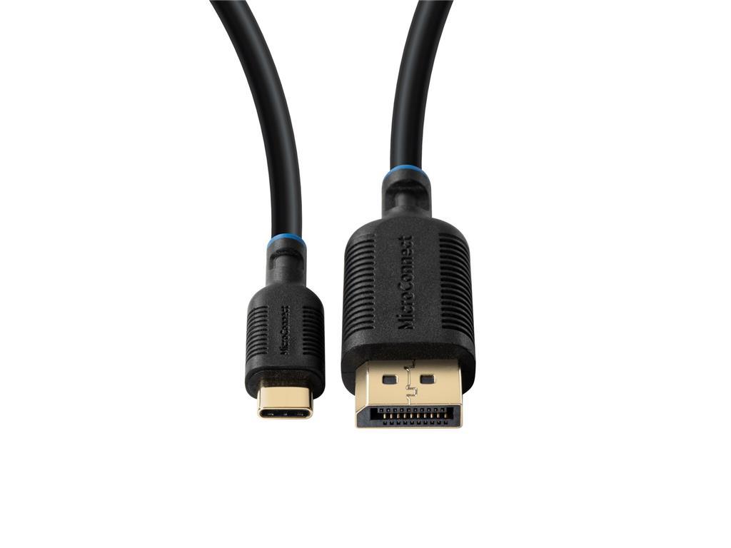 MicroConnect Kabel USB-C Displayport, Črn, 1m