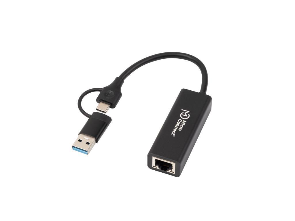 MicroConnect Premium USB-C / A na RJ45 mrežni Gigabit