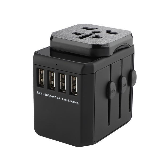 MicroConnect World Travel punjač adapter, 4x USB-A