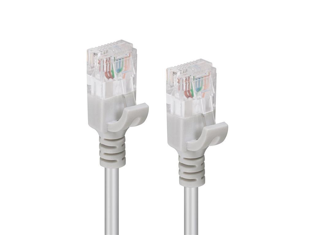 MicroConnect U/UTP CAT6A tanki 0.15M Siva